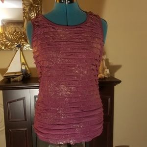 Liz Claiborne Ruffled tank